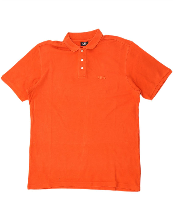 Męska koszulka polo Fila XL Pomarańczowa, bawełniana