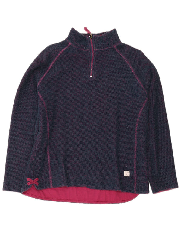 Sweter damski Weird Fish z zamkiem błyskawicznym, UK 14, duży, granatowy, bawełniany