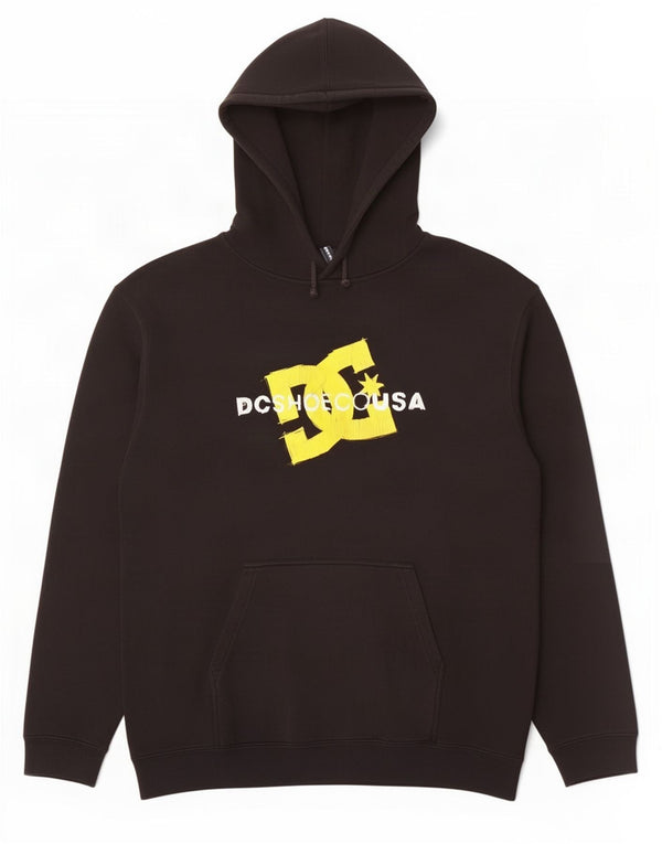 Męski sweter z kapturem DC z grafiką, duży, czarny, bawełniany