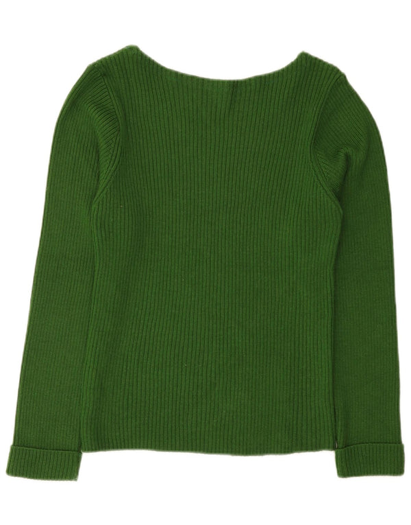 Sweter damski Guess z dekoltem w łódkę, UK 8, mały, zielony