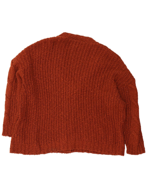 Sweter damski oversize Joe Browns UK 18 XL, brązowy akryl