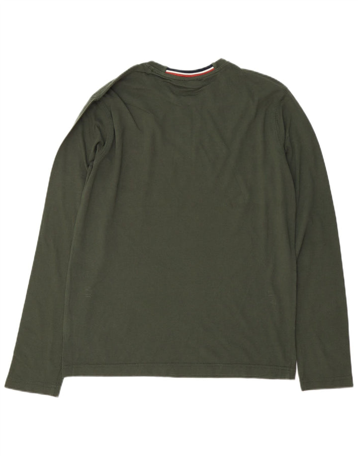 US Polo Assn. Top męski z długim rękawem, bawełniany w kolorze khaki