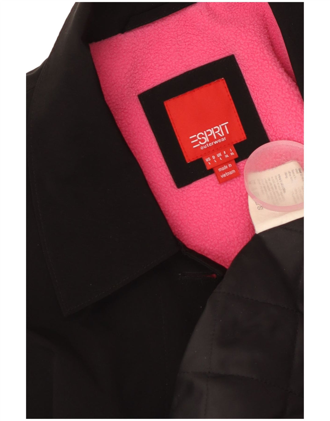 Damski płaszcz oversize ESPRIT UK 16, duży, czarny poliester