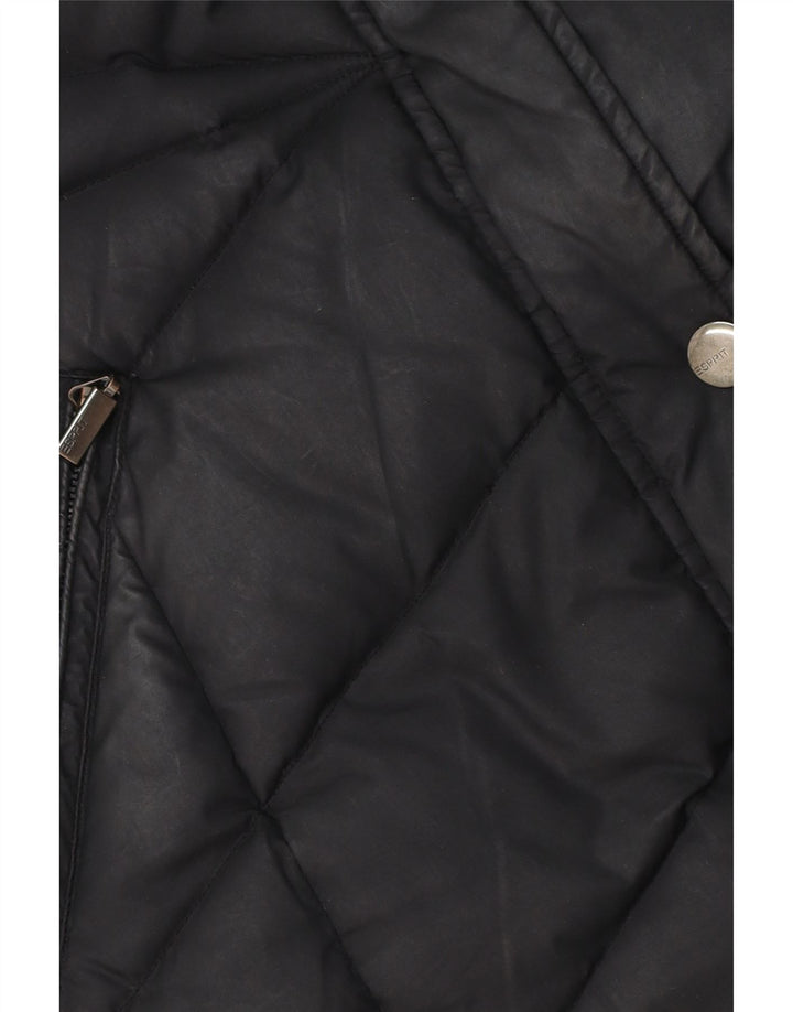 Damska ocieplana kurtka Esprit UK 16, duża, czarna, poliester