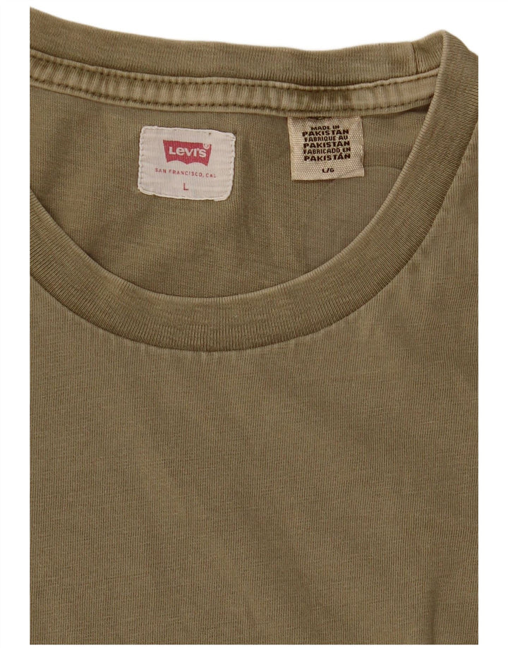 Męski T-shirt LEVI'S, duży, khaki
