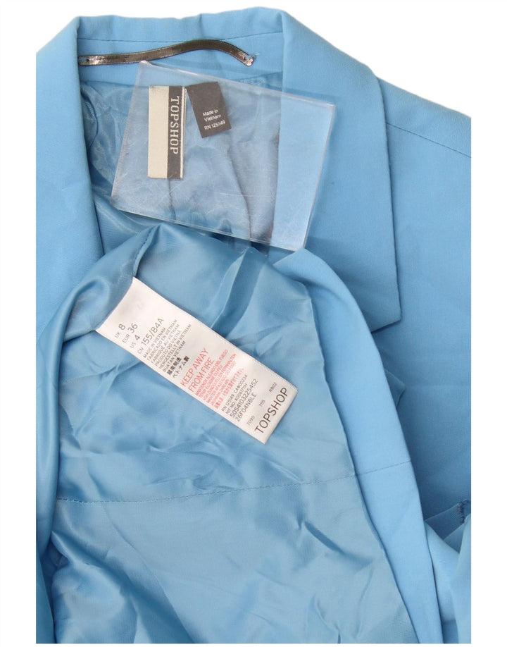 Damska marynarka dwurzędowa Topshop UK 8, mały, niebieski poliester