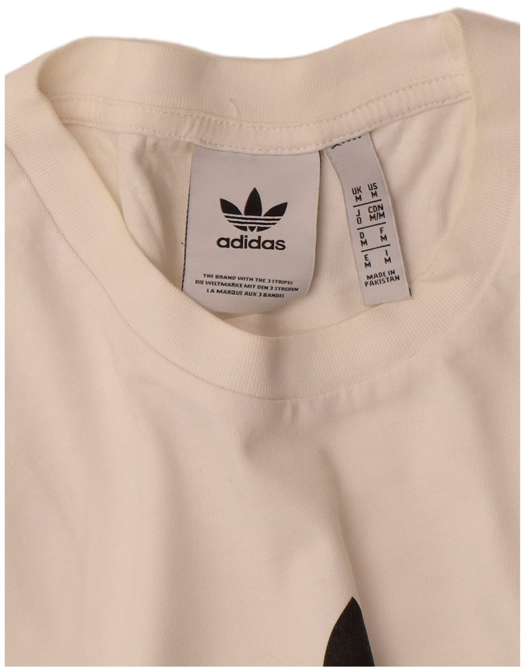 Męska koszulka z grafiką Adidas, średnia, biała bawełna