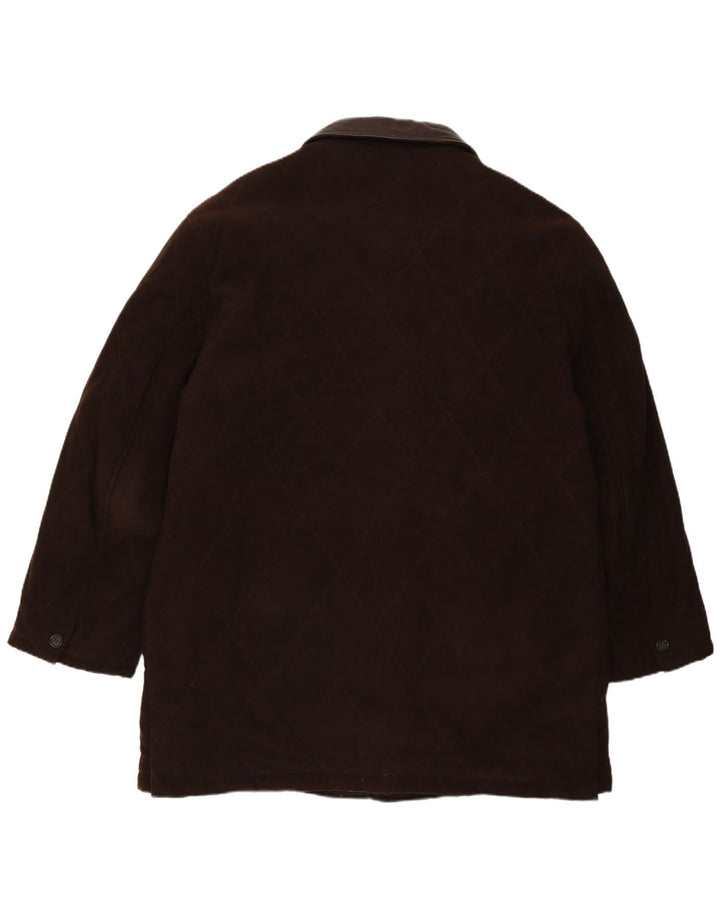 Płaszcz męski vintage IT 54 2XL brązowy poliester