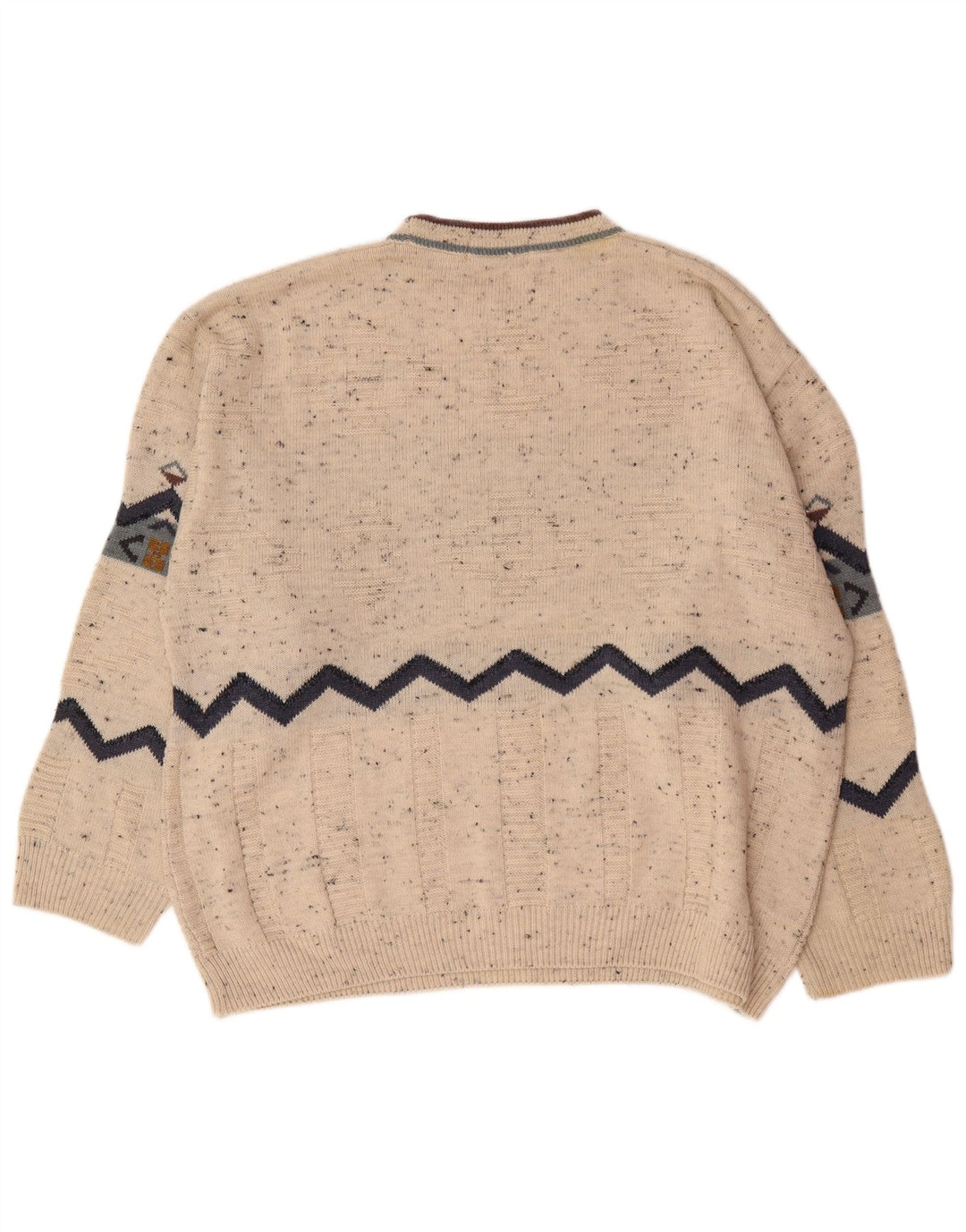 Marks & Spencer Męski sweter St. Michael z okrągłym dekoltem XL, beżowy