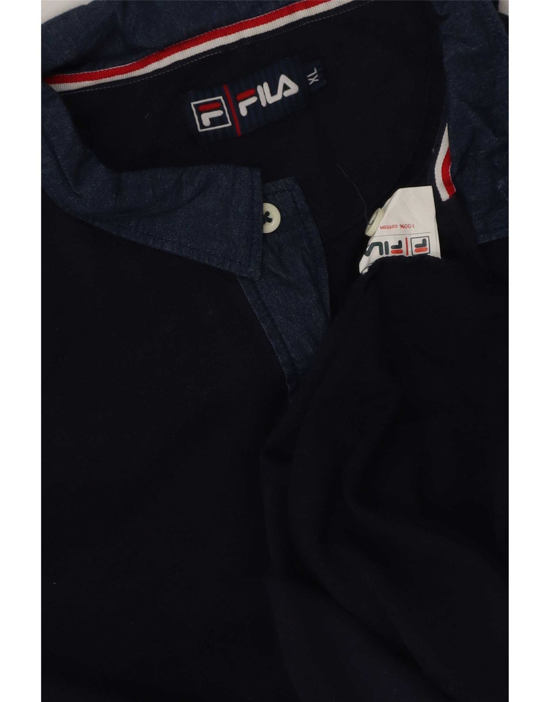 Męska koszulka polo Fila XL, granatowa, bawełniana