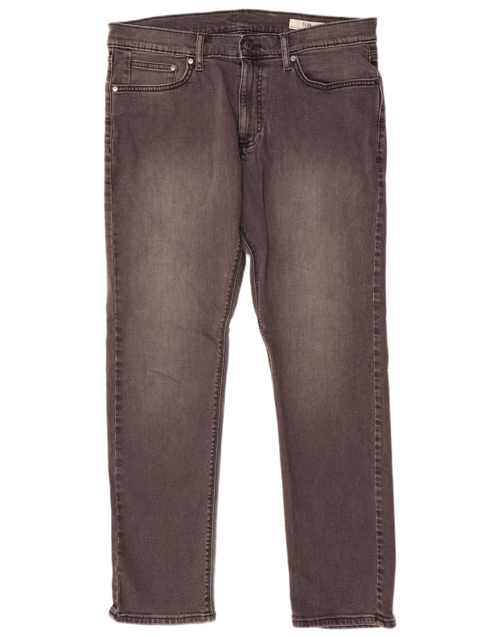 Marks & Spencer Męskie jeansy slim W34 L31 Szara bawełna