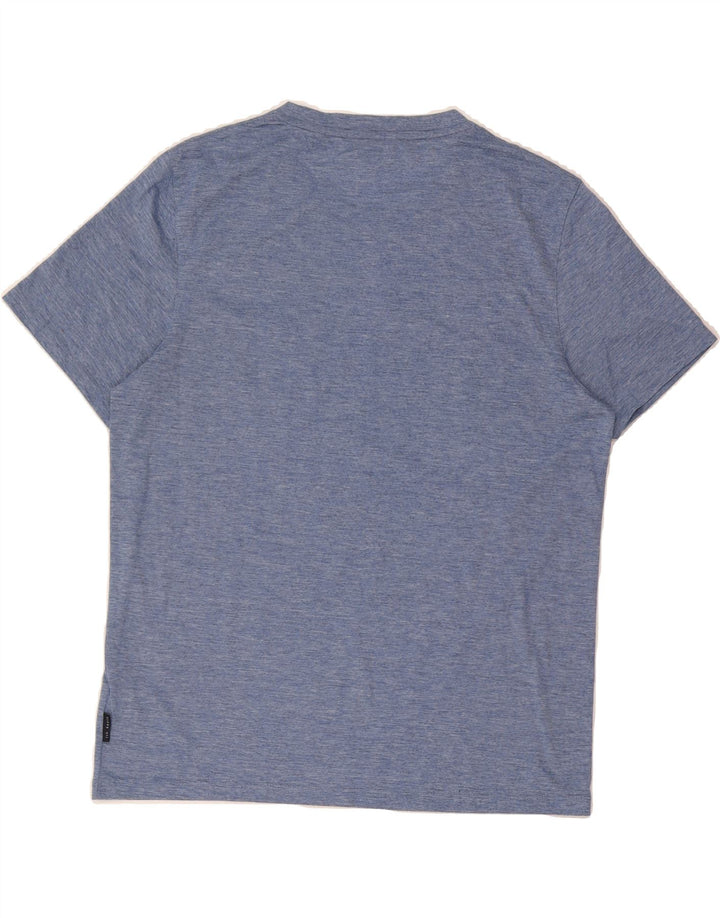 TED BAKER Mens T-Shirt Top SIze 5 XL Blue Polyester Vintage Ted Baker and Second-Hand Ted Baker from Messina Hembry 