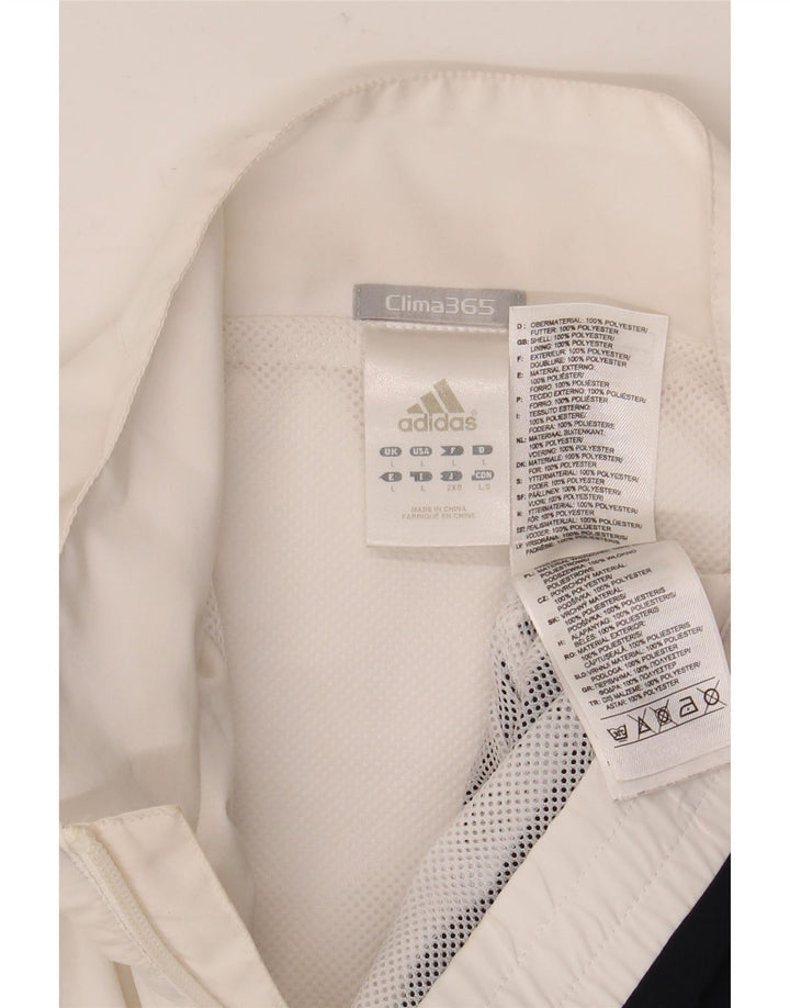 Męska kurtka dresowa ADIDAS Clima 365, duża, biała, z blokami kolorów