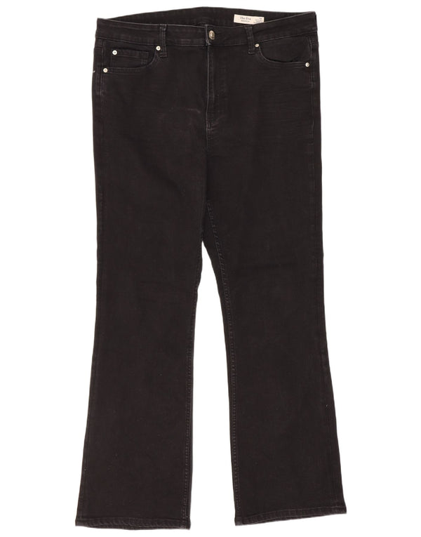 Marks & Spencer Damskie Jeansy Eva Bootcut UK 16 Duże W34 L30 Czarne