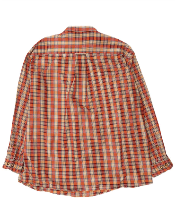 Męska koszula flanelowa Orvis XL, bawełniana w czerwoną kratę
