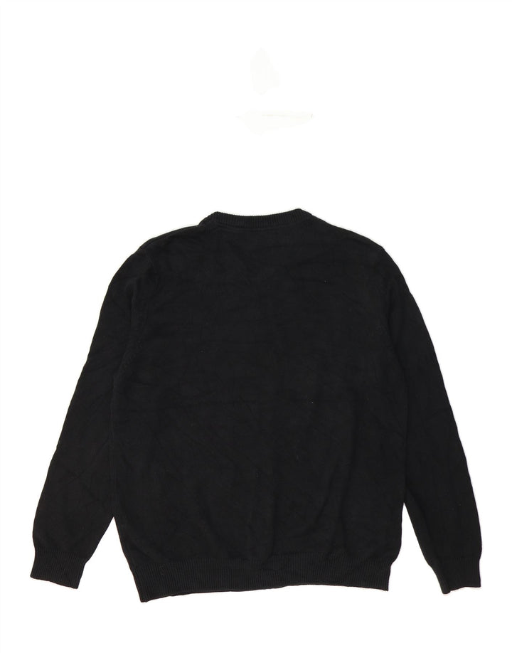 IZOD Mens V-Neck Jumper Sweater XL Black Cotton Vintage Izod and Second-Hand Izod from Messina Hembry 