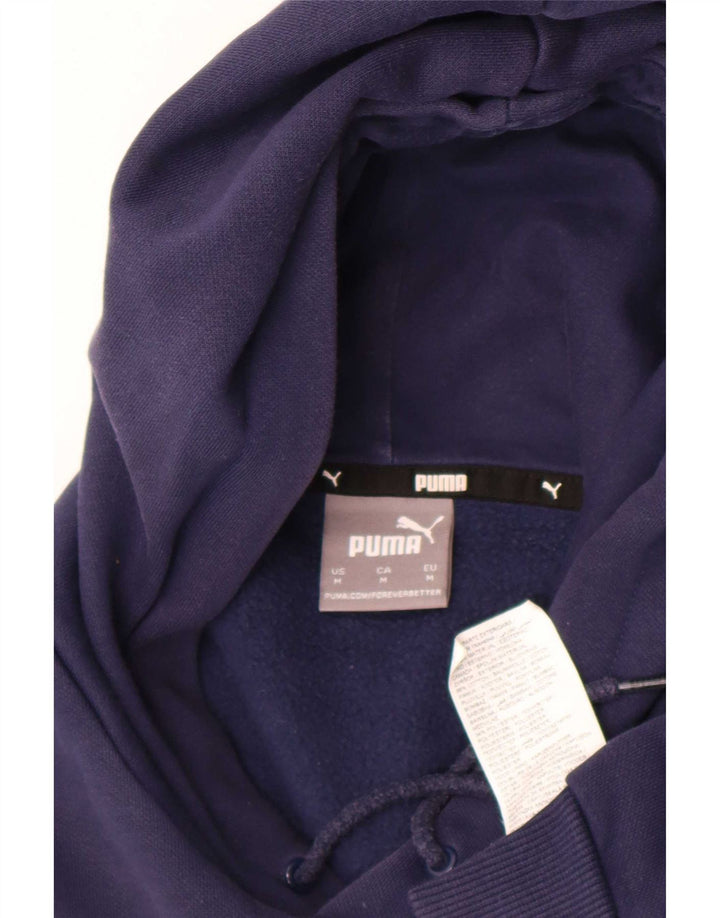 Męski sweter z kapturem Puma z grafiką, średni granatowy, bawełniany