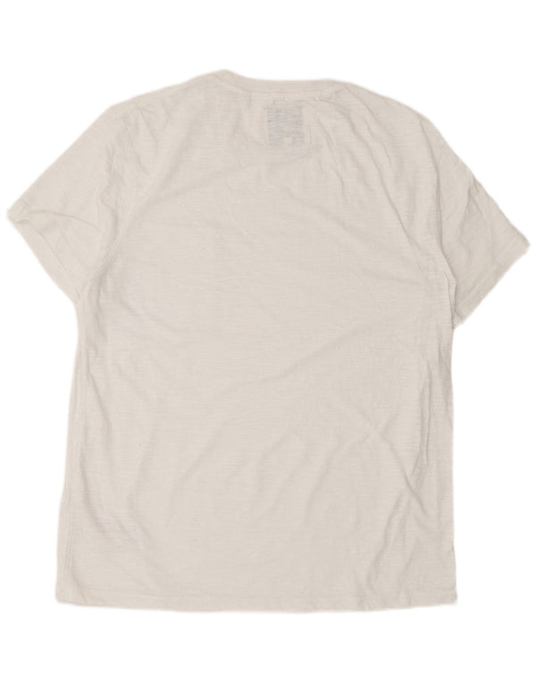T-shirt męski typu slim fit Jack Wills, 2XL, biała bawełna
