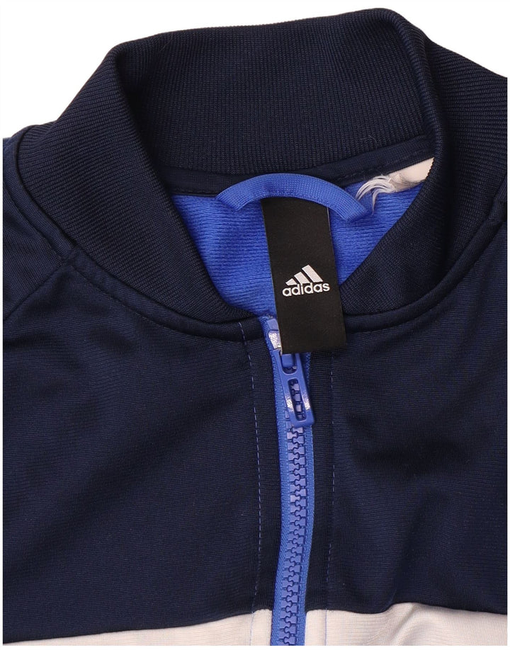 Męska bluza dresowa Adidas, średnia granatowa, blok kolorów