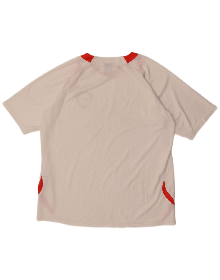 Koszulka męska Nike Top UK 47/48 2XL Biały poliester z blokami kolorów