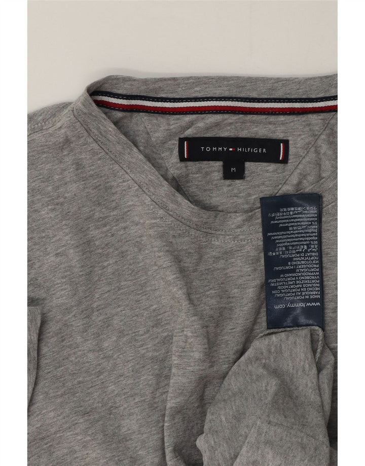 T-shirt męski Tommy Hilfiger, średnioszary, bawełniany w plamki