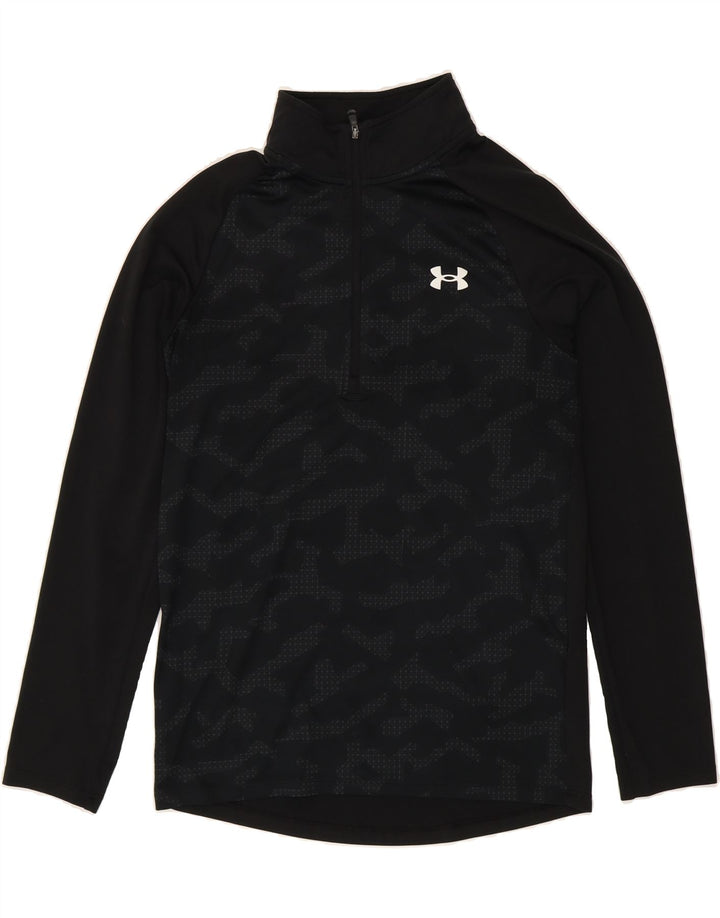 UNDER ARMOUR Womens Pullover Tracksuit Top UK 6 XS Black Camouflage Vintage Under Armour and Second-Hand Under Armour from Messina Hembry 