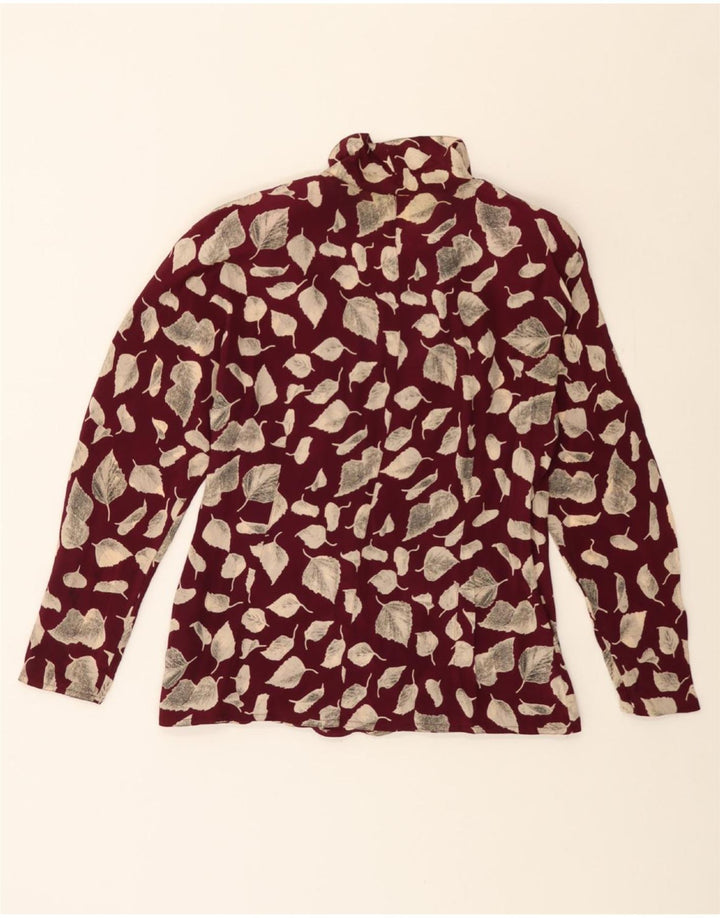 ACCENTO BY MARZOTTO Womens Blouse Top UK 14 Medium Burgundy Vintage Accento By Marzotto and Second-Hand Accento By Marzotto from Messina Hembry 
