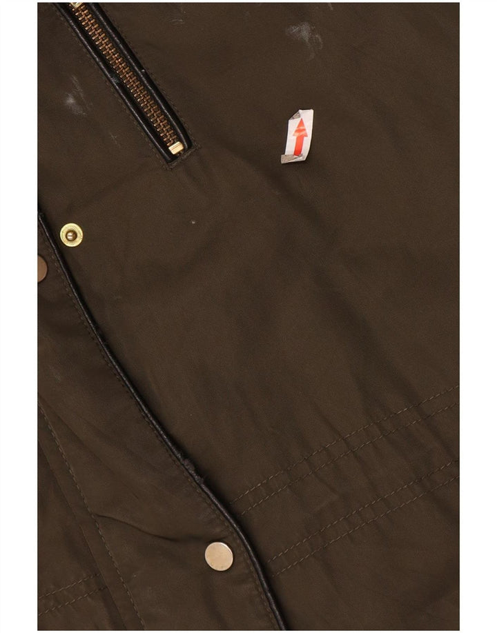 Damska kurtka parka z kapturem Oasis UK 14, średni khaki, poliester
