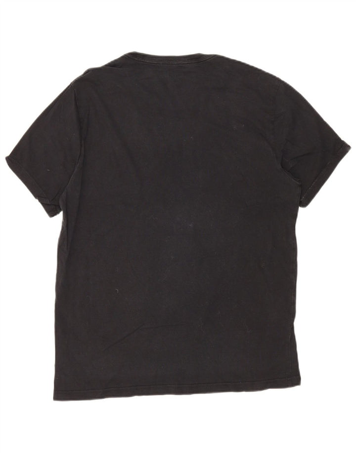 CONVERSE Męski T-shirt z grafiką, średni, granatowy, bawełniany
