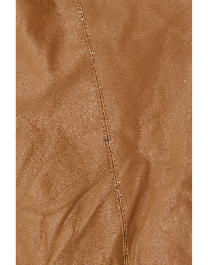 Kurtka skórzana damska vintage IT 48 XL Beżowa skóra