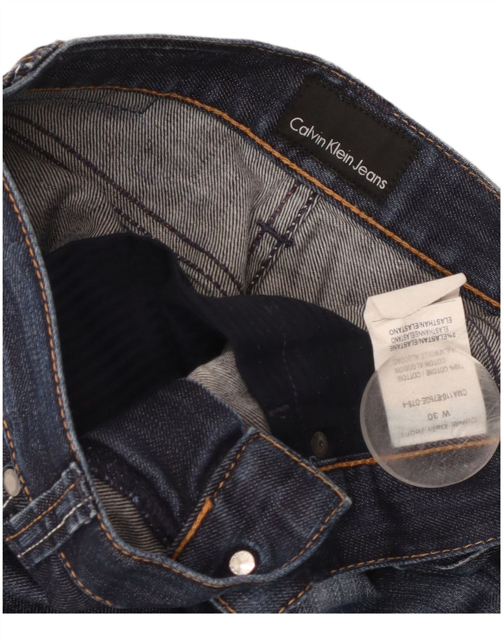 Damskie proste dżinsy Calvin Klein W30 L30 Niebieskie bawełniane