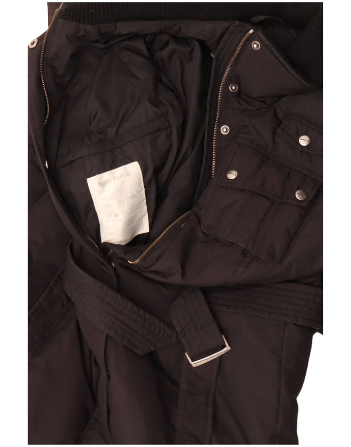 Damski płaszcz ocieplany Gas IT 44, średni czarny poliester