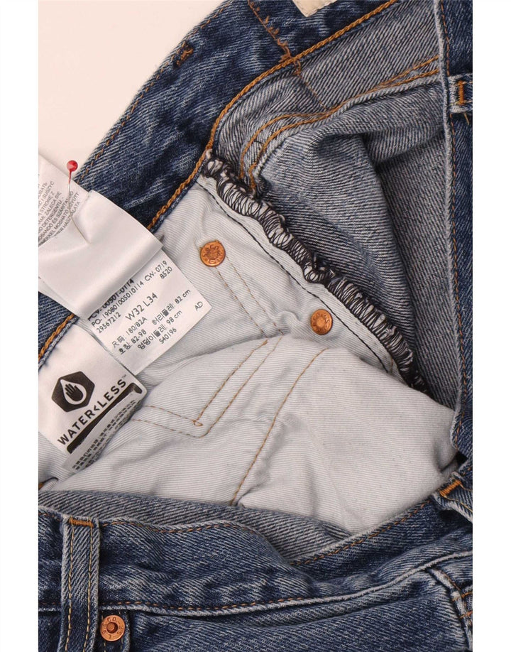 Męskie jeansy Levi's 501 Straight W32 L34 Niebieskie bawełniane