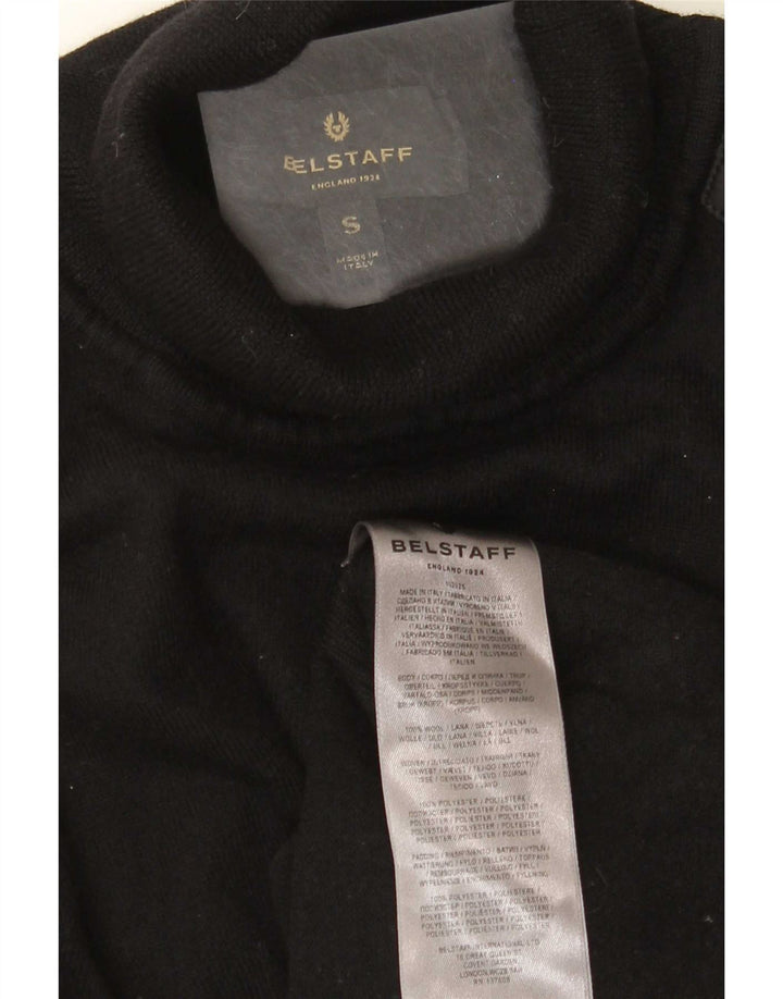 Męski sweter z golfem Belstaff, mały, czarny, wełniany