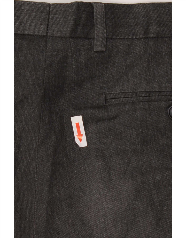 Męskie proste spodnie chino Marks & Spencer W34 L31 Szary poliester