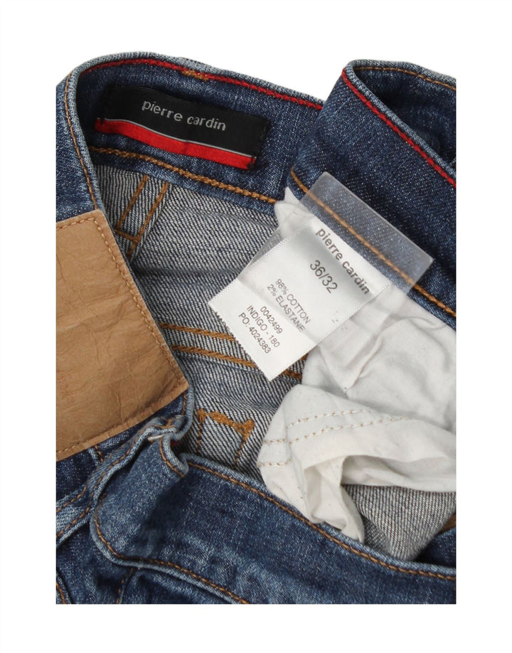 Męskie jeansy slim fit Pierre Cardin W36 L32 Niebieskie bawełniane