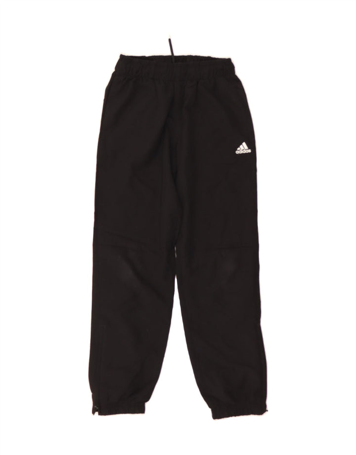 ADIDAS Boys Tracksuit Trousers Joggers 9-10 Years Black Polyester Vintage Adidas and Second-Hand Adidas from Messina Hembry 