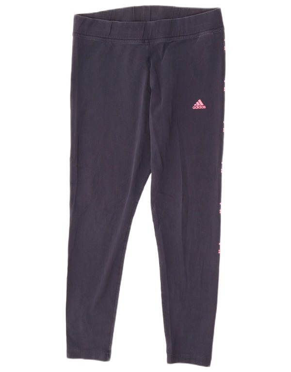 Damskie legginsy Adidas Graphic UK 18 XL, granatowe, bawełniane