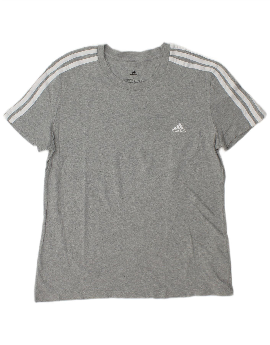 T-shirt damski ADIDAS Top UK 16/18, duży, szary, bawełniany