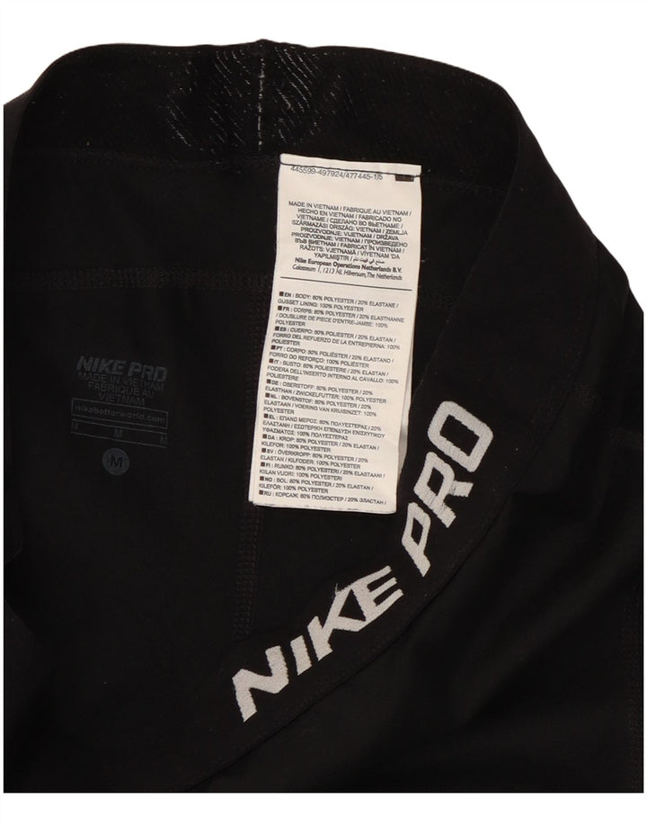 Damskie legginsy Nike Dri Fit Graphic Capri UK 12, średni czarny poliester