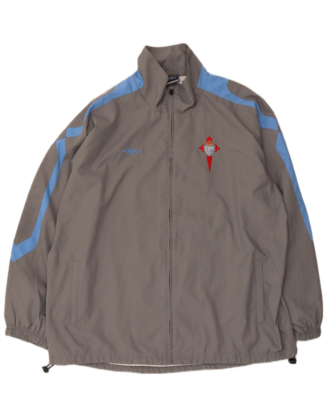 Męska kurtka przeciwdeszczowa Umbro UK 42 XL Szary poliester z blokami kolorów