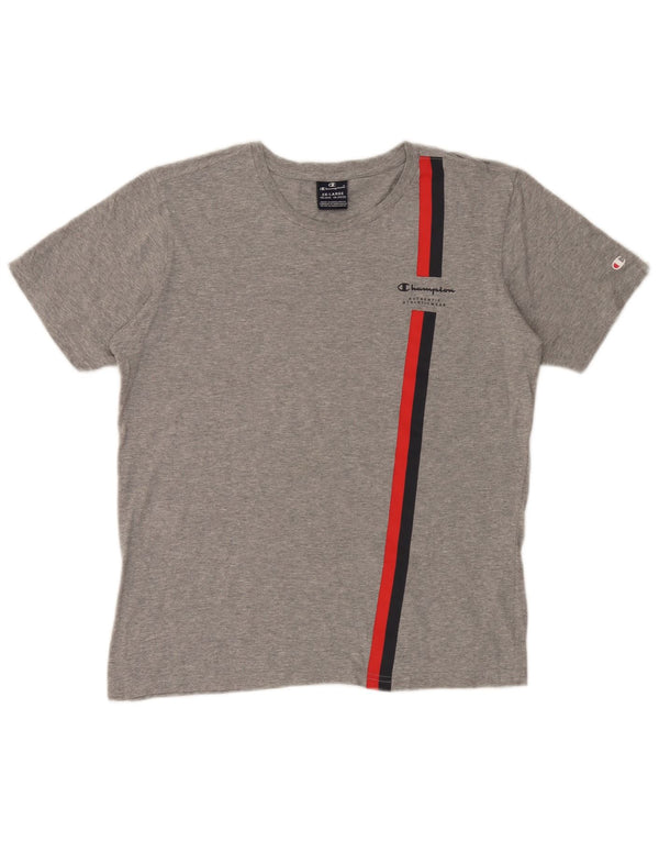 Koszulka chłopięca Champion, 15-16 lat, 2XL, szare paski