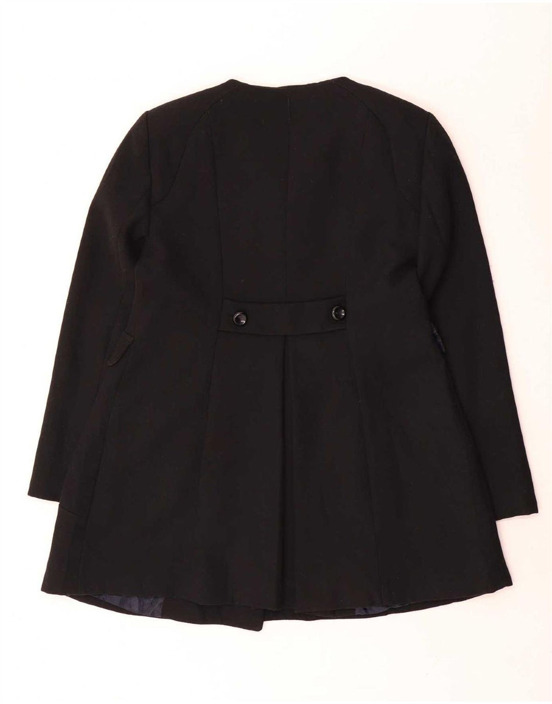 Dwurzędowy płaszcz damski Zara UK 18 XL czarny