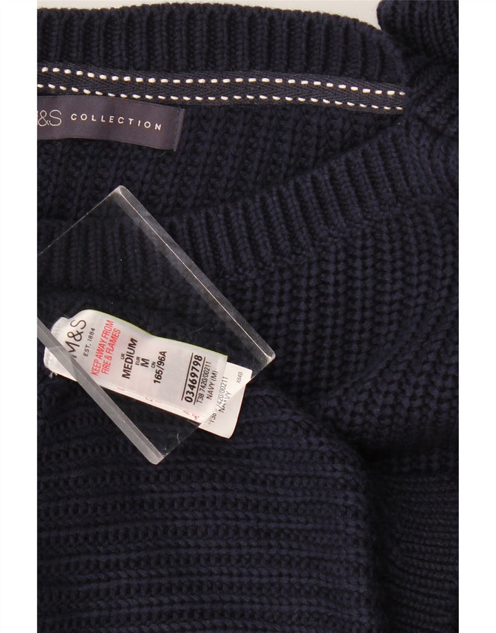 Sweter damski Marks & Spencer z okrągłym dekoltem, UK 14, średni granatowy