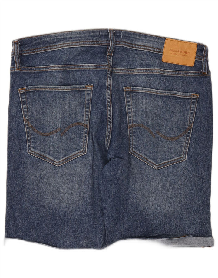 Męskie spodenki dżinsowe Jack & Jones Regular Distressed, duże, W36, niebieska bawełna