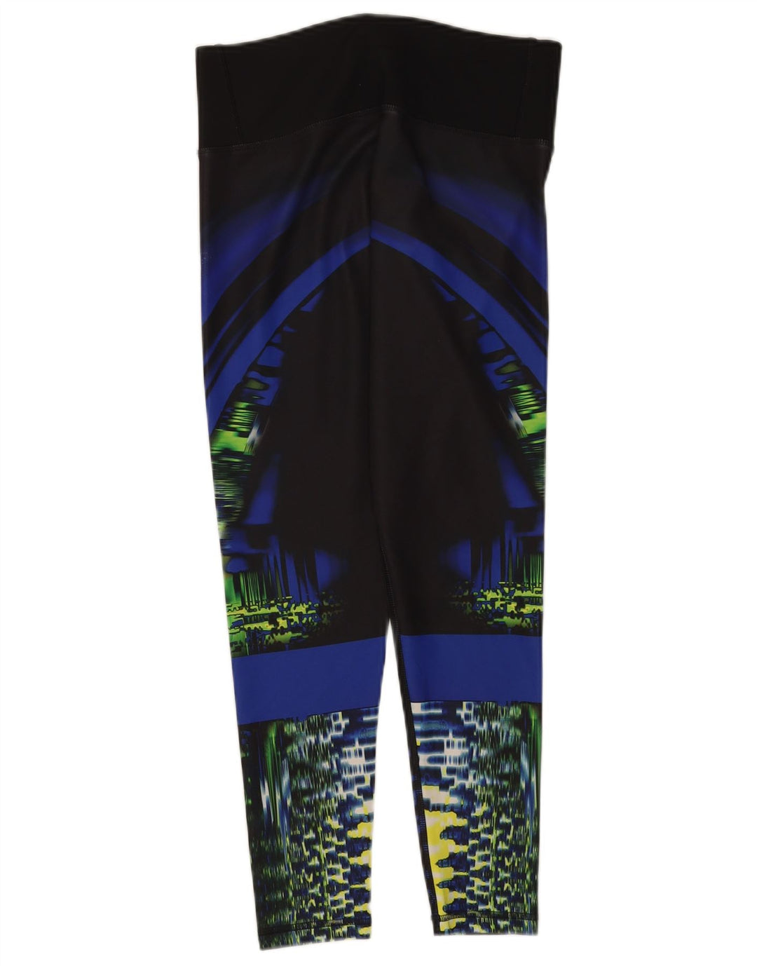 Legginsy Adidas Damskie Climalite Abstrakcyjny Wzór UK 8/10 Małe Czarne