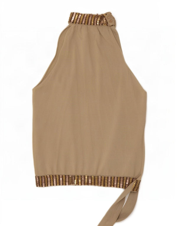 Damski top Zara Halter UK 12 Średni szary Rayon