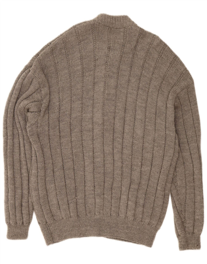 Sweter męski w stylu vintage, 2XL, szary