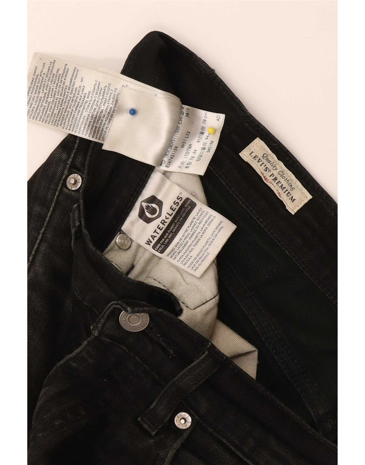 Męskie jeansy slim fit Levi's W31 L29 Czarna bawełna