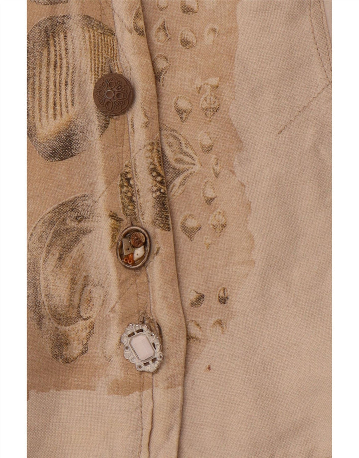 ELISA CAVALETTI Damska marynarka z rękawem 3/4 UK 14, duża, beżowa